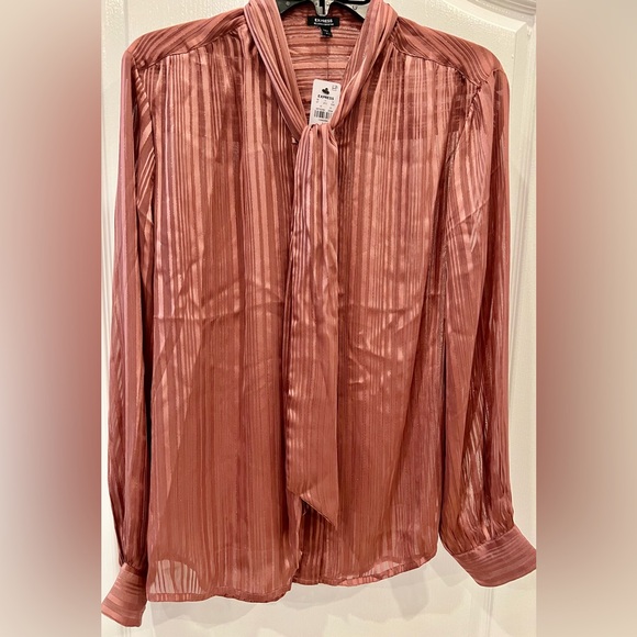 Express Relaxed Portofino V- Neck Form long sleeve woman blouse.New with tags - Picture 8 of 9